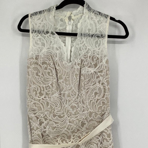 Dessy Collection Size 8 Sleeveless Lace V-Neck Cocktail Dress $250 msrpI23-4 - Picture 8 of 9